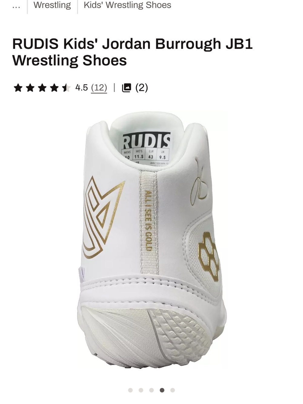 RUDIS JB1 Wrestling Shoes - Picture 12 of 12